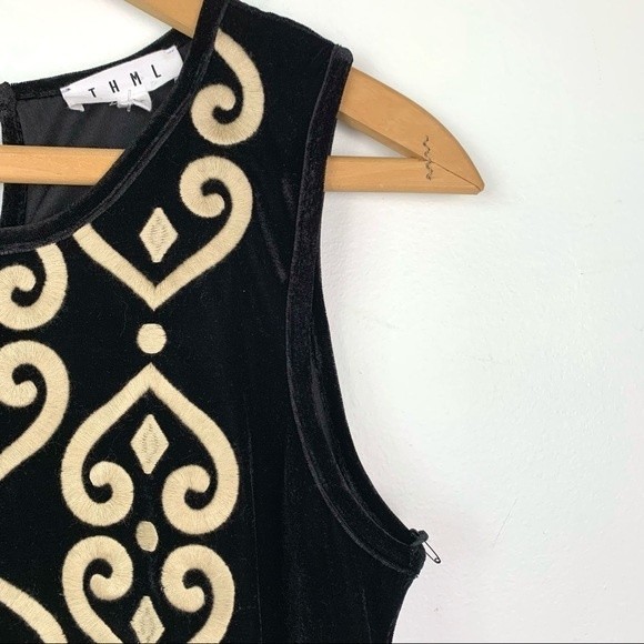 NWT Anthropologie THML Embroidered Velvet Sleeveless Top - Picture 5 of 14